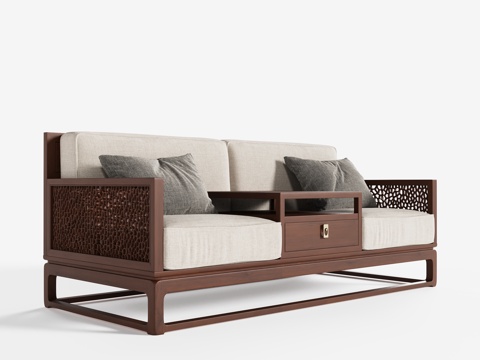 New Chinese-style double sofa