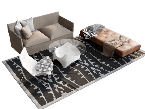 Sofa Coffee Table Combination Multi-person Sofa Sofa Bed Single Sofa Sofa Chair Carpet Pillow