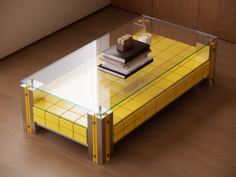 Modern coffee table glass coffee table