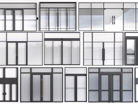 Office door glass partition high compartment