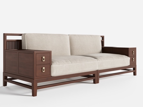 New Chinese-style double sofa