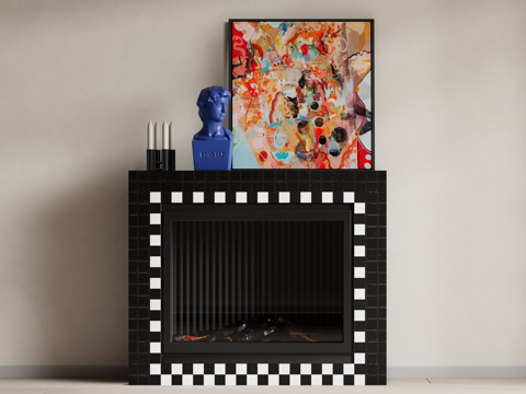 Modern Bauhaus Fireplace