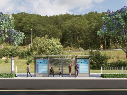 Jacaranda Road Fence for Rural Bus Station