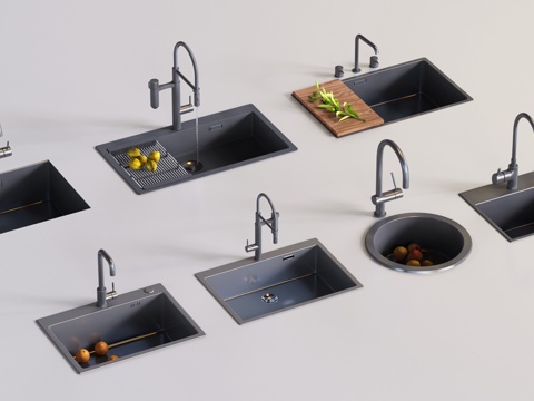 Modern Kitchen Vegetable Basin Sink Sink Faucet Fruit