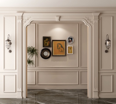 European-style door opening pass Wall