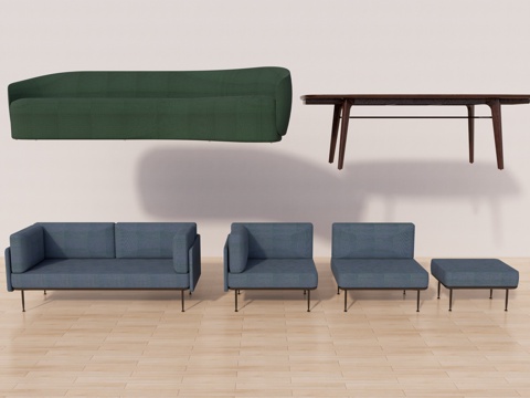 Nordic sofa sofa module combination