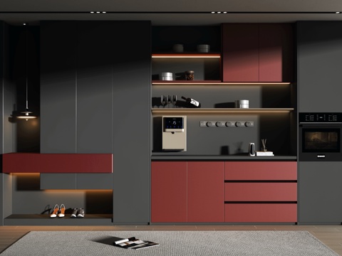 Modern Wine Cabinet Shoe Cabinet