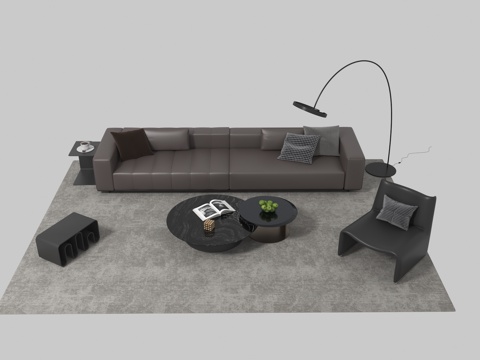 Modern Italian Sofa Coffee Table Combo