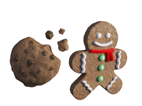 Cookies Gingerbread Man Winter Element Christmas Element Snowflake Snow Boots