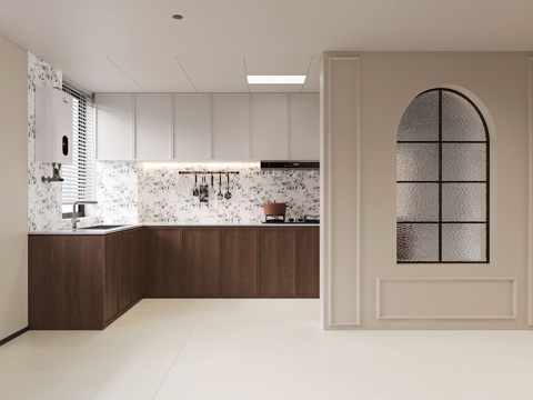 French kitchen shape partition