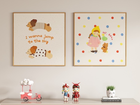 Cream Style Children's Decorative Painting Hanging Painting