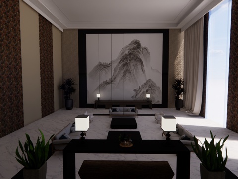 Chinese Lounge Stay Living Room Reception Room