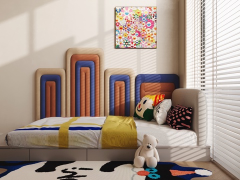 Modern kids Bedroom kids Bed Decorative Painting