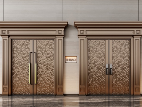 Villa door copper door European door door door double door