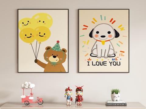 Cream Style Children's Decorative Painting Hanging Painting