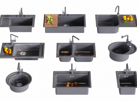 Modern Kitchen Vegetable Basin Sink Sink Single Basin Double Basin Faucet