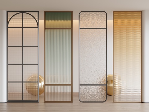 Modern glass partition