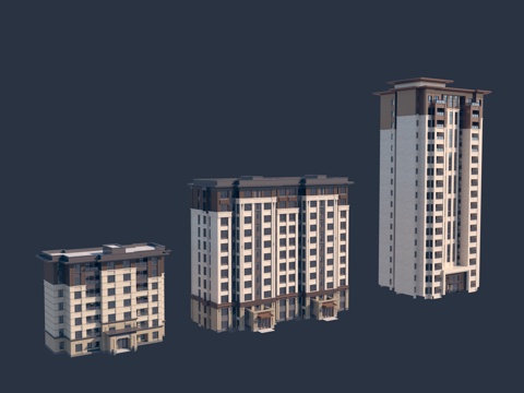 Modern high-rise residential building single building