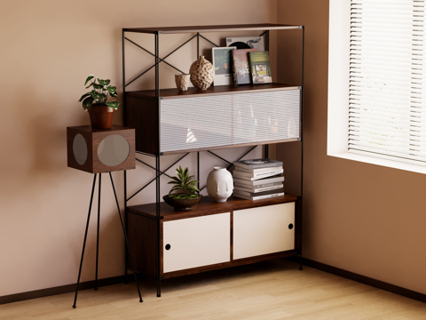 Modern Mid-century Style Storage Rack