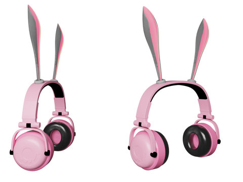 Cartoon style headphones rabbit headphones cute cartoon