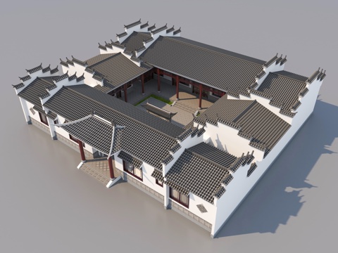 Chinese-style courtyard house, self-built courtyard house