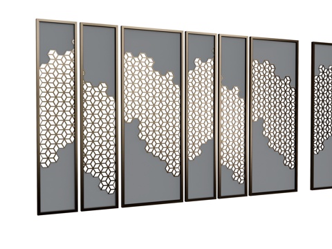 partition screen lattice DiningRoom partition partition wall