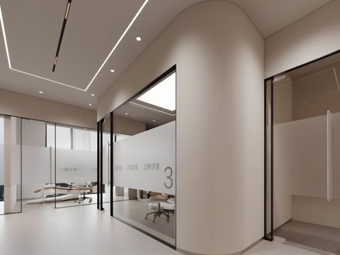 Modern Dental Hospital Hospital Corridor Dental Clinic Corridor Dental Clinic