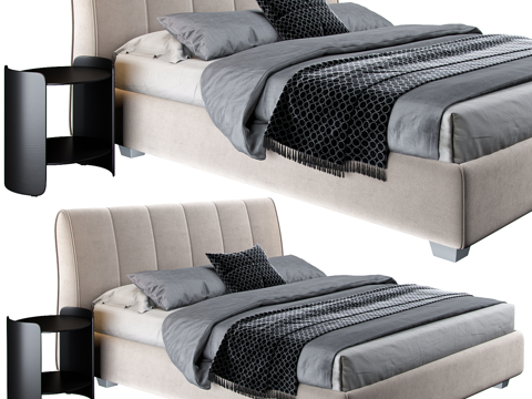 Modern Leather Double Bed