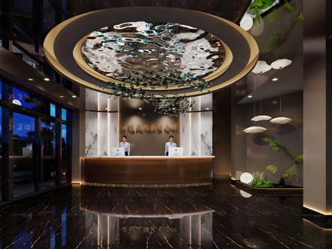 Modern Foot Bath Shop Modern Foot Bath Club Hall Front Desk Reception Hotel Lobby Foot Bath Shop Front Desk