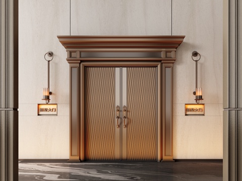 Villa door copper door European door door door double door