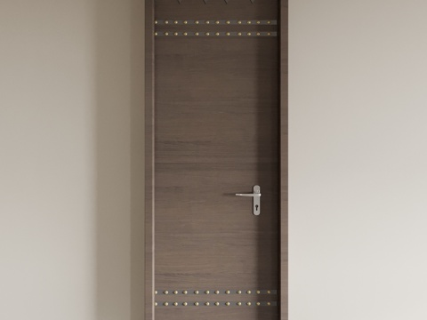 Bedroom door, interior door, single door, swing door