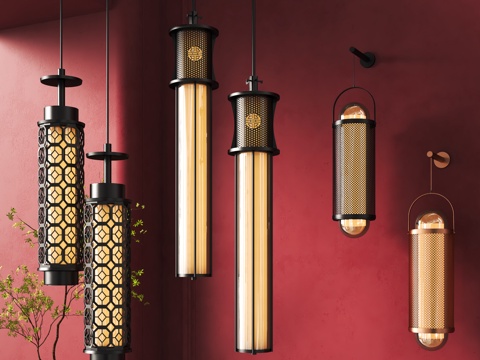 Neo-Chinese Style Wall Lamp Chandelier