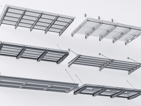 Modern Steel Structure Canopy Glass Canopy Outdoor Canopy