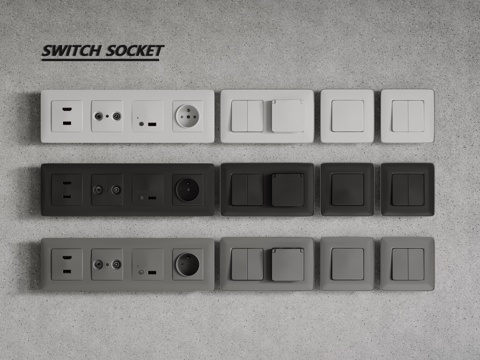 Modern switch socket