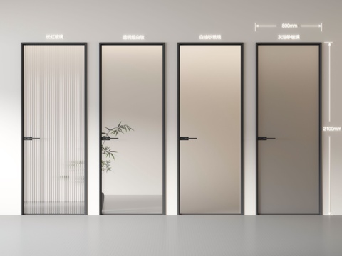 Modern single door Changhong glass door oil sand glass door single door toilet door toilet door