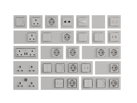 Modern switch socket