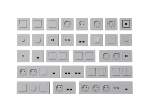 Modern switch socket