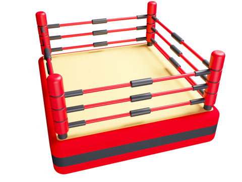 Cartoon Challenge Arena Boxing Match Boxing Match Card Cartoon Boxing Match Cartoon Boxing Match Challenge Arena