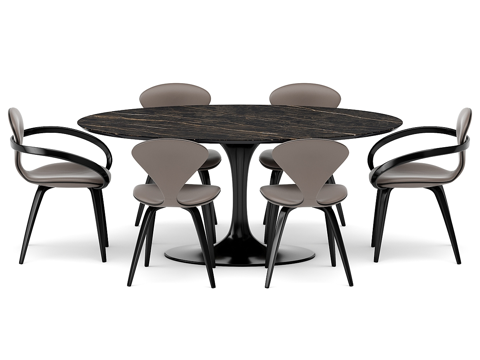 Modern Affordable Luxury Style Dining Table and Chair