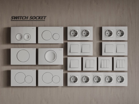 Modern switch socket