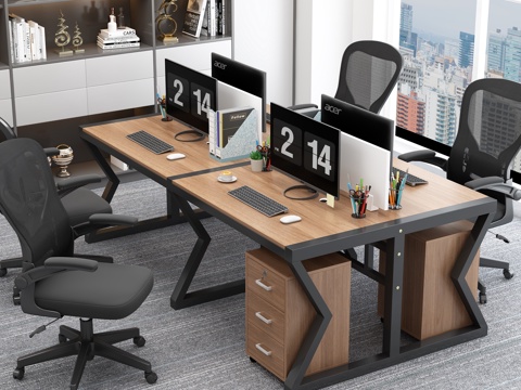 Modern office desk and chair combination