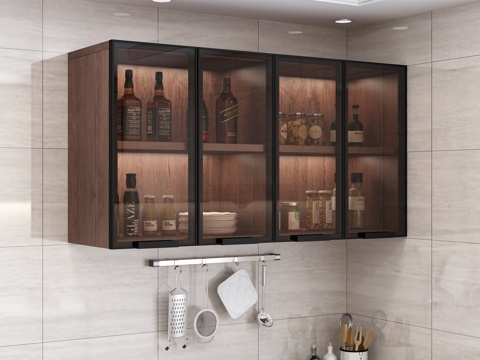 Modern kitchen hanging cabinet