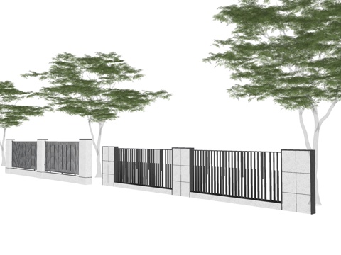 Modern residential area fence simple fence fence straight fence grille