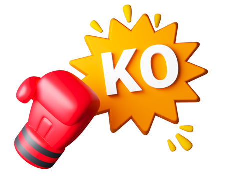 Cartoon KO Boxing Match Boxing Match Card Cartoon Boxing Match Cartoon KO Card