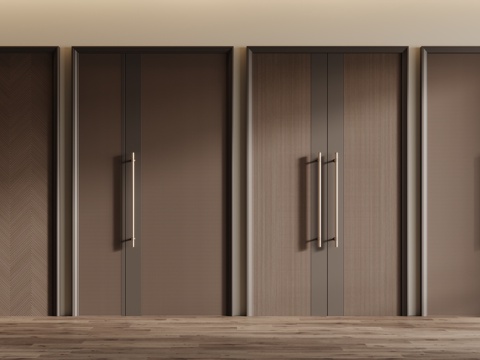 Modern Double Door Combo Door Swing Door Wooden Door Combination