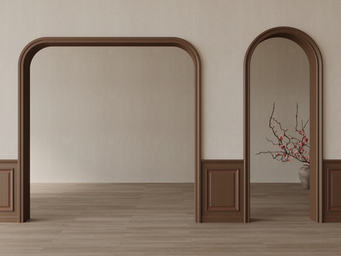 Modern Door Cover Curved Wallboard Dado