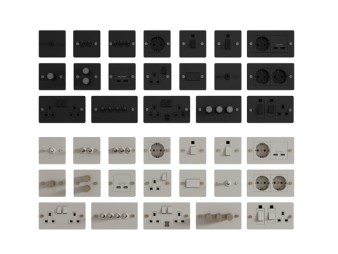 Modern switch socket