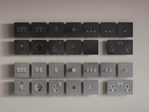 Modern switch socket