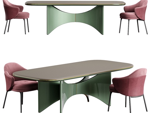 Modern Affordable Luxury Style Dining Table and Chair