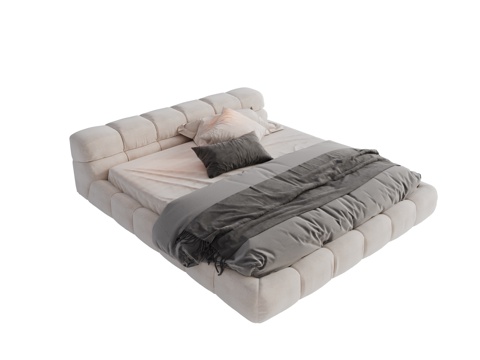 Modern Fabric Double Bed Master Bed Minimalist Bedroom Bed Minotti Modern Double Bed